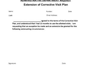 Extension Of Visit Plan
