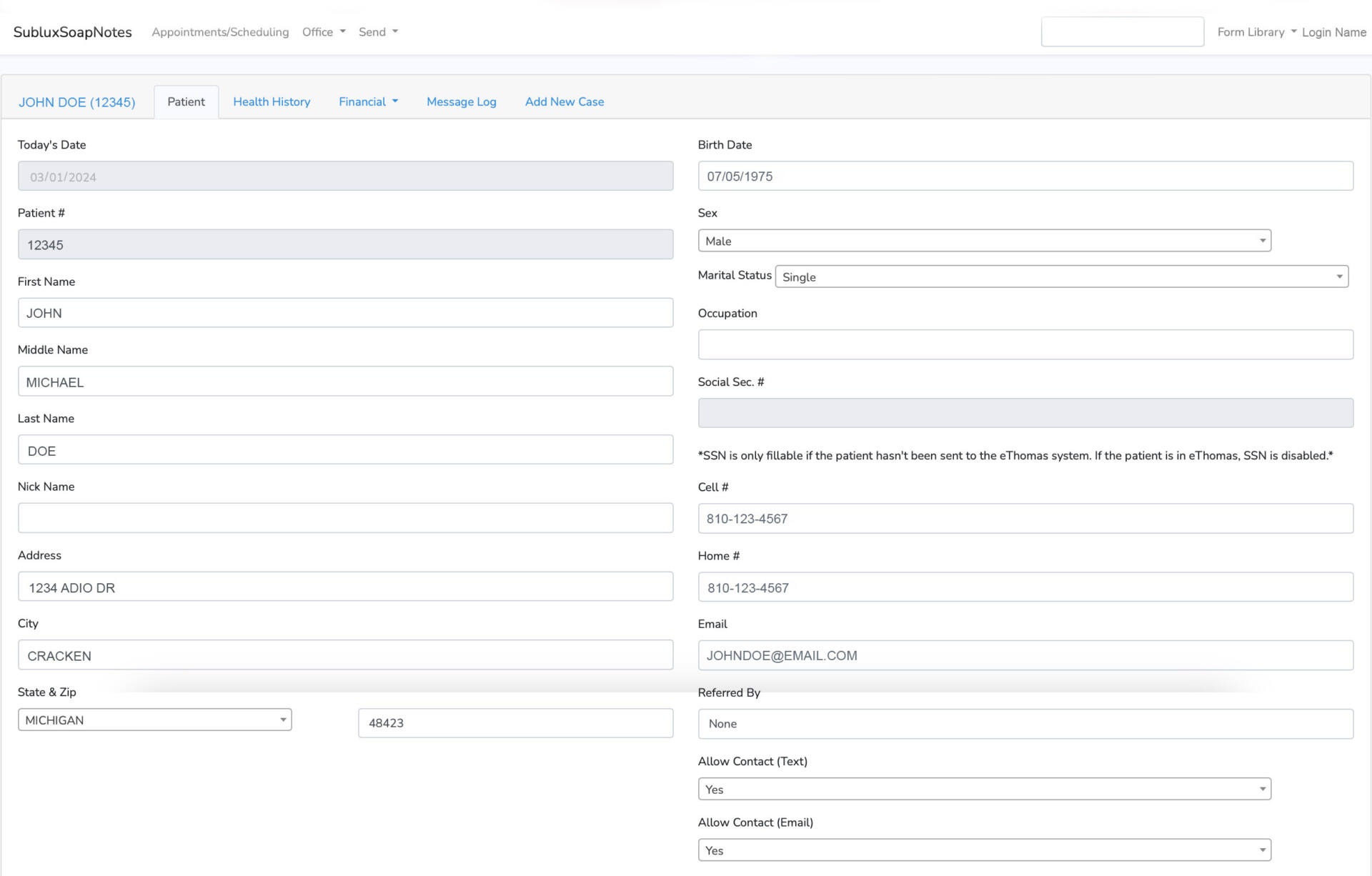 SOFTWARE FACE PAGE